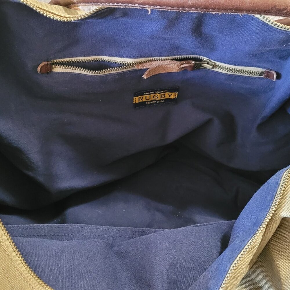 Rugby Ralph Lauren Preppy Large Canvas Duffle Weekender Bag. - Picture 11 of 12